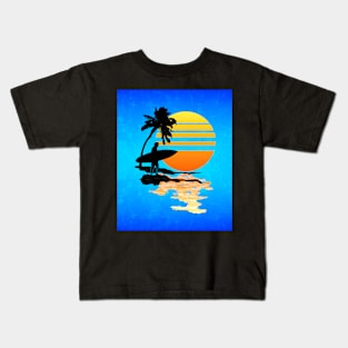 Surfing Sunrise Kids T-Shirt